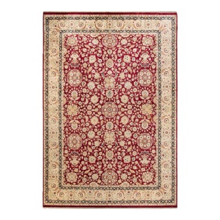 Mogul, One-of-a-Kind Hand-Knotted Area Rug in Red, 10' 0" x 14' 4" For Sale