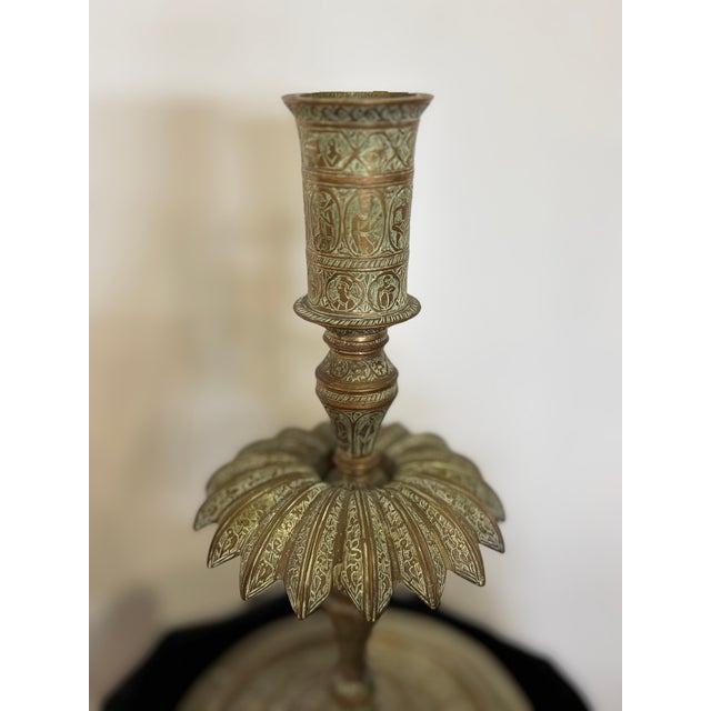 Carved Bronze Candelabrum For Sale - Image 6 of 8