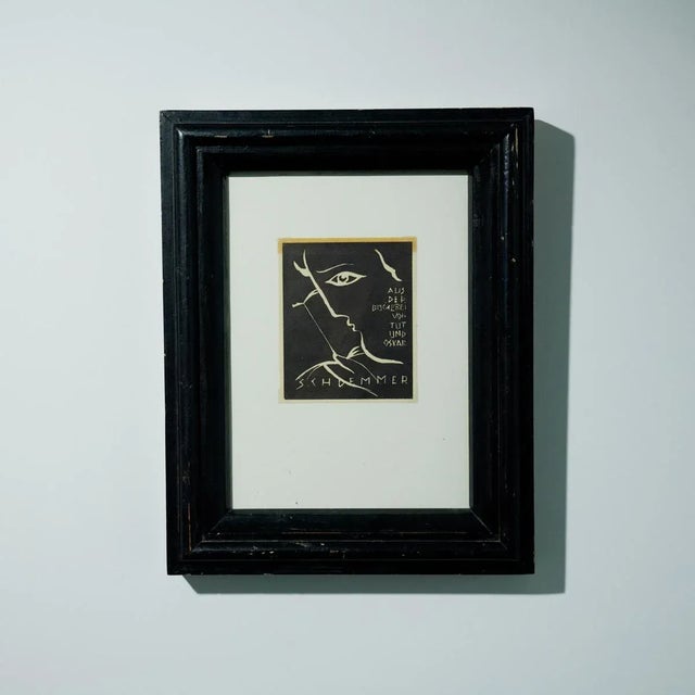 Ex-Libris: Aus der Bibliothek von Tut und Oskar Schlemmer by Oskar Schlemmer, in Flawless conditions. Designed 1920 to...