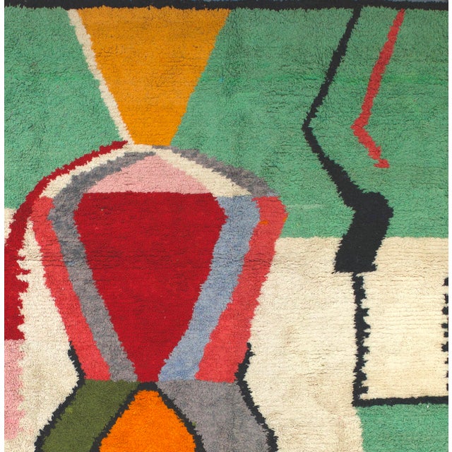 Textile Vintage Moroccan Wool Rug 9’0" X 11’10” For Sale - Image 7 of 7