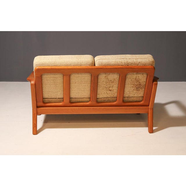 Mid-Century Modern Danish Sofa in Teak Two-Seater by Juul Kristensen Vintage, 1950 For Sale - Image 3 of 9