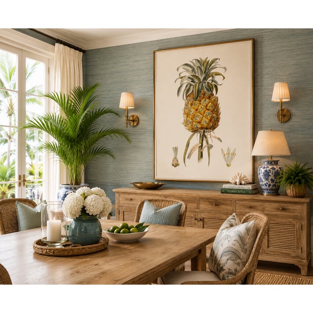 Vintage Hand-Drawn Pineapple, Botanical Art Print Reproduction, 20" X 30" For Sale - Image 4 of 10