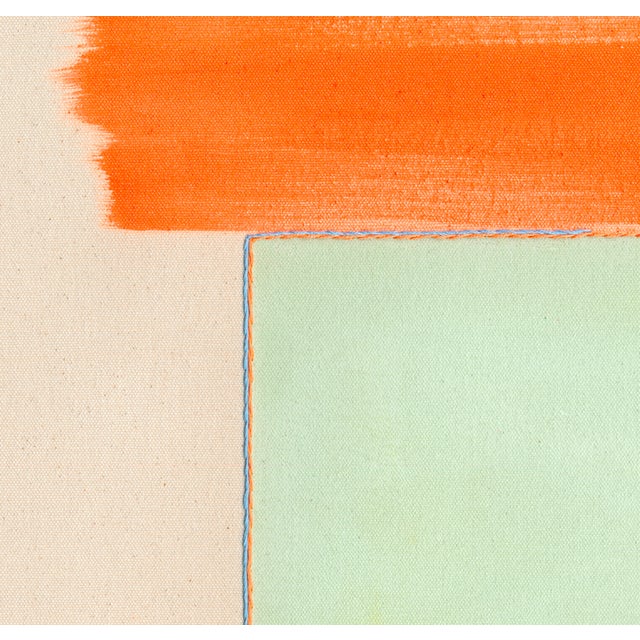 Celery/Orange' Fine Art Print by Emily Keating Snyder Print itself is 30 x 38 in. and framed in a light wood frame with...