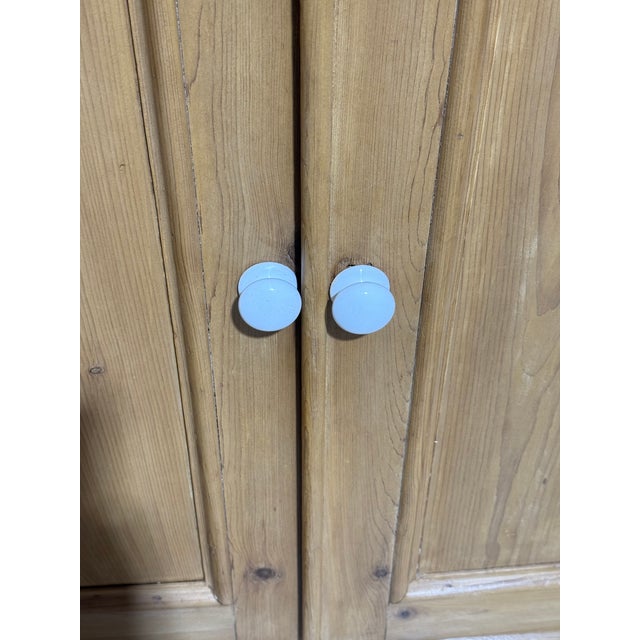 Brown Antique Pine Two Door Cupboard From England For Sale - Image 8 of 18