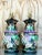 Black Vintage Chinoiserie Hand-Painted Ceramic Figural Table Lamps – A Pair For Sale - Image 8 of 12