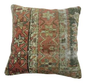 Shabby Vintage Heriz Rug Pillow