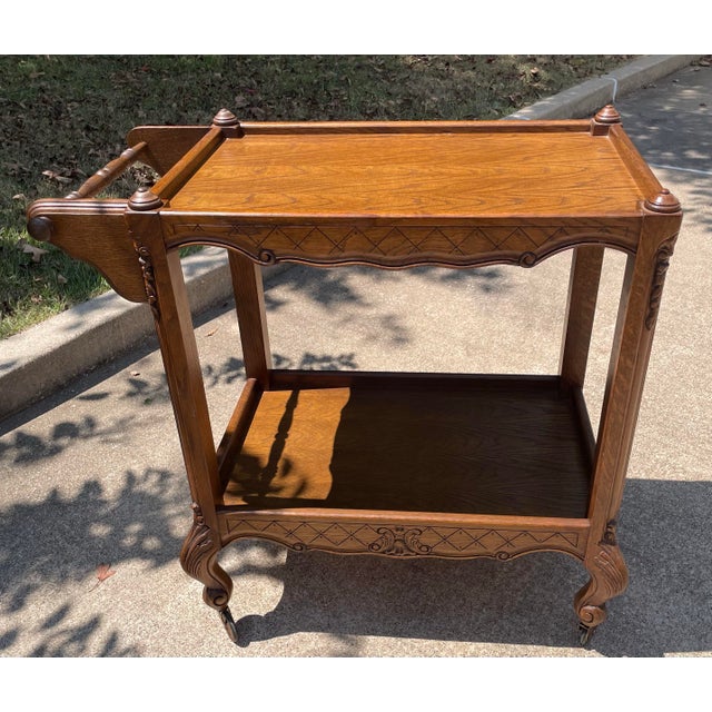 French Country Tea or Bar Cart For Sale In Dallas - Image 6 of 11
