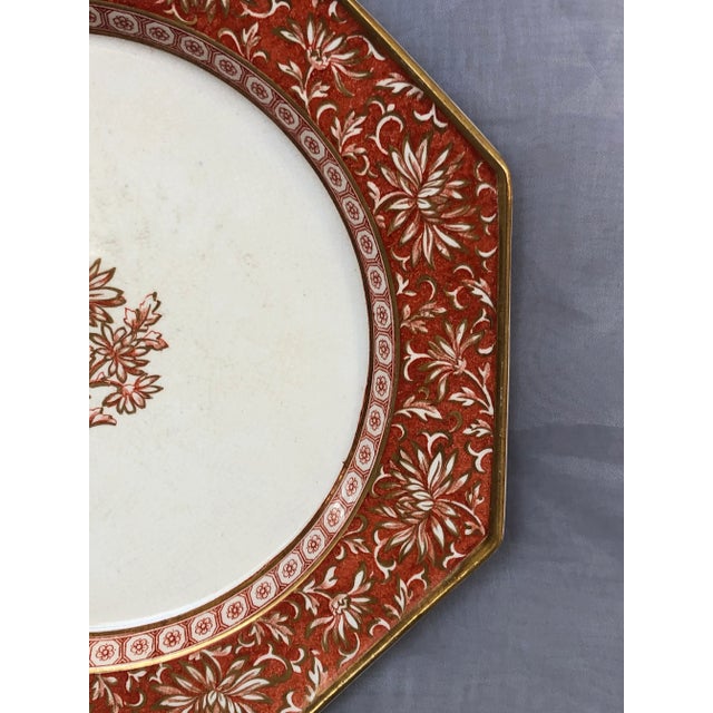 Antique Minton China Hexagonal Decorative Plate For Sale In New York - Image 6 of 13