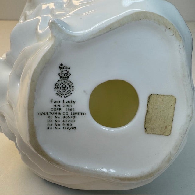 Vintage 1960s Royal Doulton Fair Lady Figurine Hn2193 Bone China England For Sale - Image 12 of 15