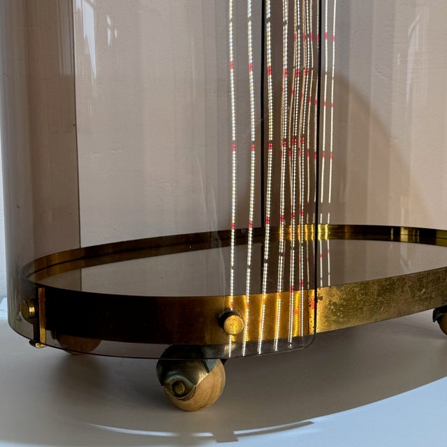 Italian Space Age Serving Trolley in Acrylic and Brass, 1968 For Sale - Image 16 of 18