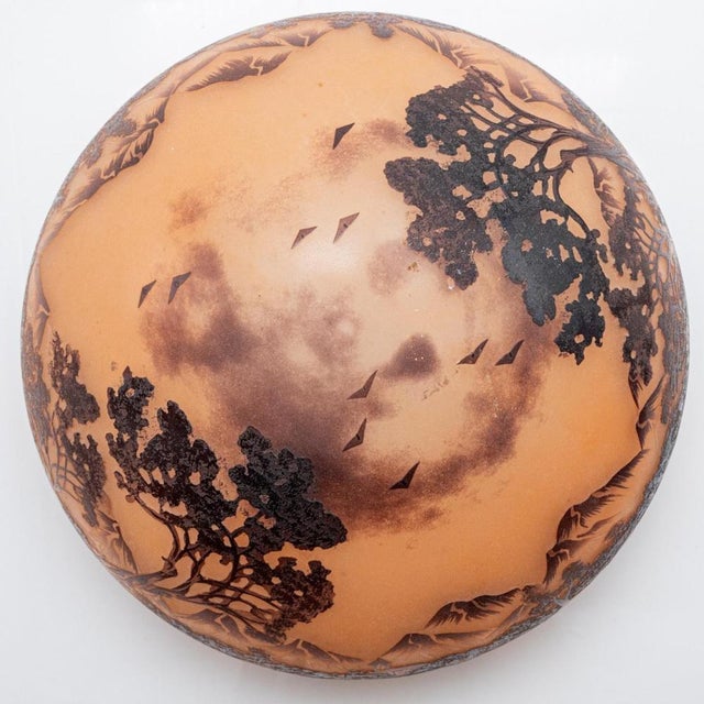 1970s Art Nouveau Table Lamp in Handblown Glass, 1970 For Sale - Image 5 of 13