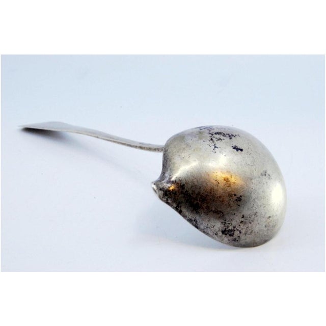 Plain Silver Sauce Spoon For Sale - Image 6 of 9