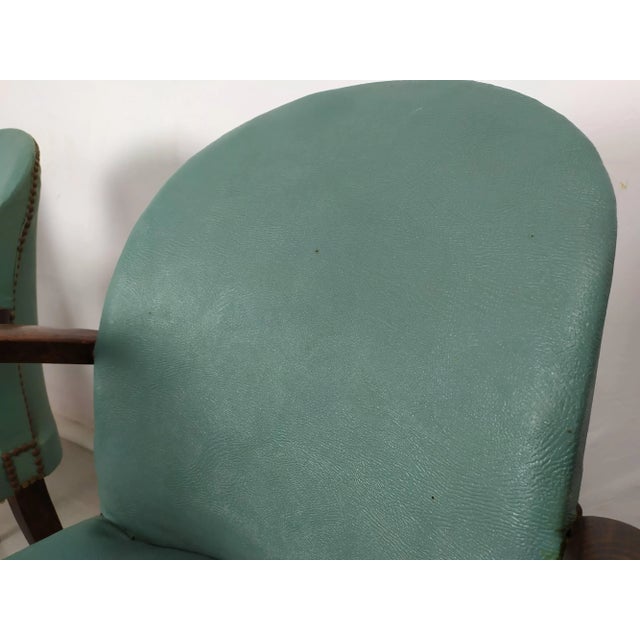 Wood Art Deco Bridge Armchairs, Set of 5 For Sale - Image 7 of 18