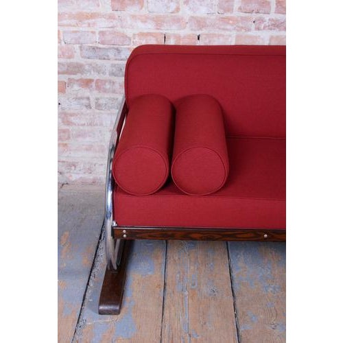 1930s Bauhaus Sofa in Chrome-Plated Steel by Robert Slezák, Czech, 1930s For Sale - Image 5 of 16