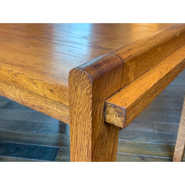 1940s French Modern Oak Side Table by René Gabriel For Sale - Image 11 of 15