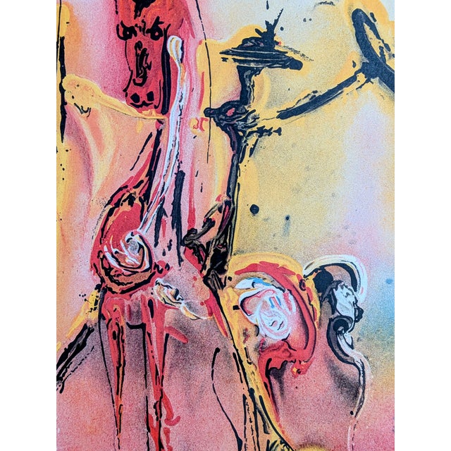 Salvador Dali, Don Quichotte, Original Hand Signed Color Lithograph and Relief on Paper, 1983 For Sale - Image 10 of 11