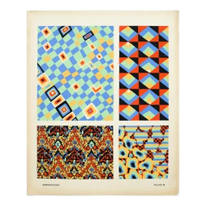 1928 American Botanical Design Pochoir, Inspirations (Plate 8) Andre Durenceau