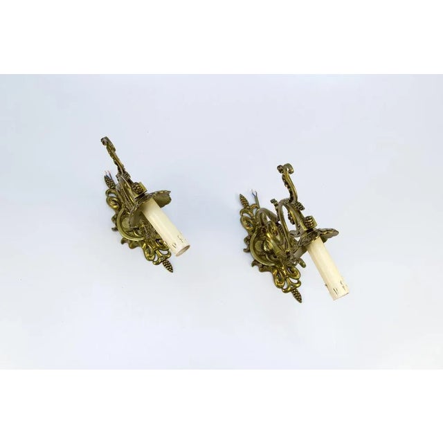 French Neoclassical Style Bronze Wall Lights, Set of 2 For Sale - Image 18 of 18