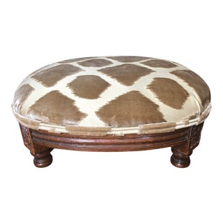 Scalamandre Upholstered Footstool For Sale