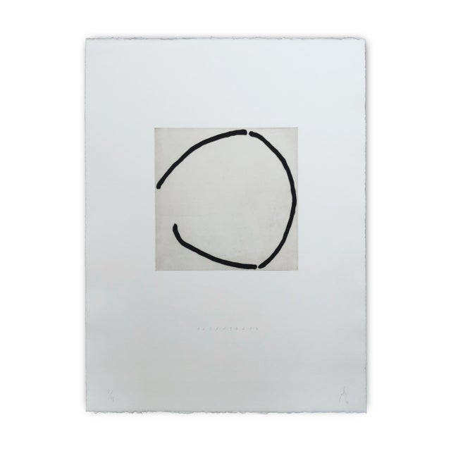 Contemporary Abstract Engravings Printed on Deckle-Edged BFK Rives Paper "162r13061 1-2-3" by Pierre Muckensturm For Sale - Image 6 of 7