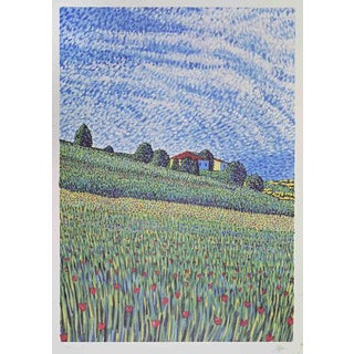 Lucio Rofrano, Countryside, 1990s, Lithograph For Sale