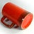 Italian Orange and Red Ceramic Mug from Keramos di Ghigo, 1960s For Sale - Image 6 of 9