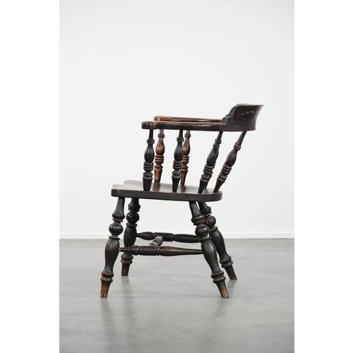 Antique English Captain's Chair, 1800s For Sale - Image 5 of 15