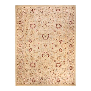 Mogul, One-of-a-Kind Hand-Knotted Area Rug in Ivory, 9' 4" x 12' 5" For Sale