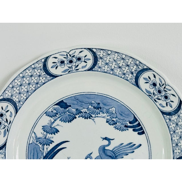English Vintage 1930s English Ironstone Round Charger Serving Plate With Exotic Birds For Sale - Image 3 of 7