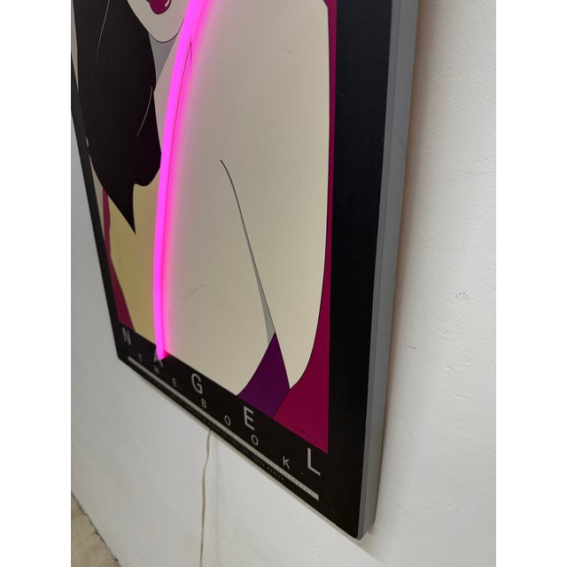 Patrick Nagel Pop Art Print With Pink Neon Accent for Mirage Editions, 1981 For Sale - Image 15 of 17