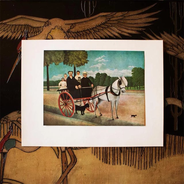 The School of Paris 1940s After Henri Rousseau, "M. Juniet's Pony Cart" First Edition Swiss Full-Color Print For Sale - Image 3 of 8