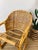 1960s Vintage 1960s Rattan Woven Back Desk Chair For Sale - Image 5 of 11