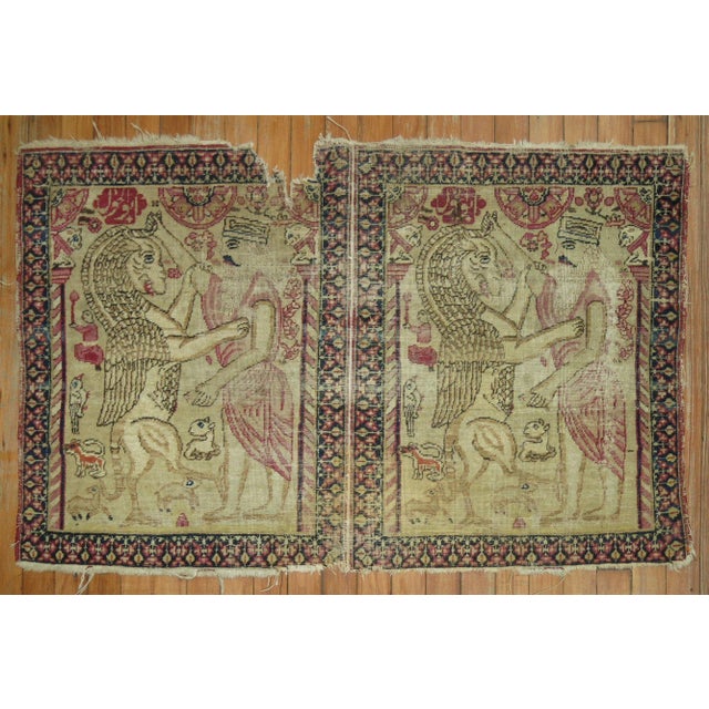 Pictorial Antique Mat - 2'5" x 3'9" For Sale - Image 10 of 10