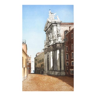 Late 20th Century Santa Maria Assunta Venice Italy Etching For Sale