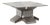 Vintage Italian Table in Crystal and Steel, 1970s For Sale