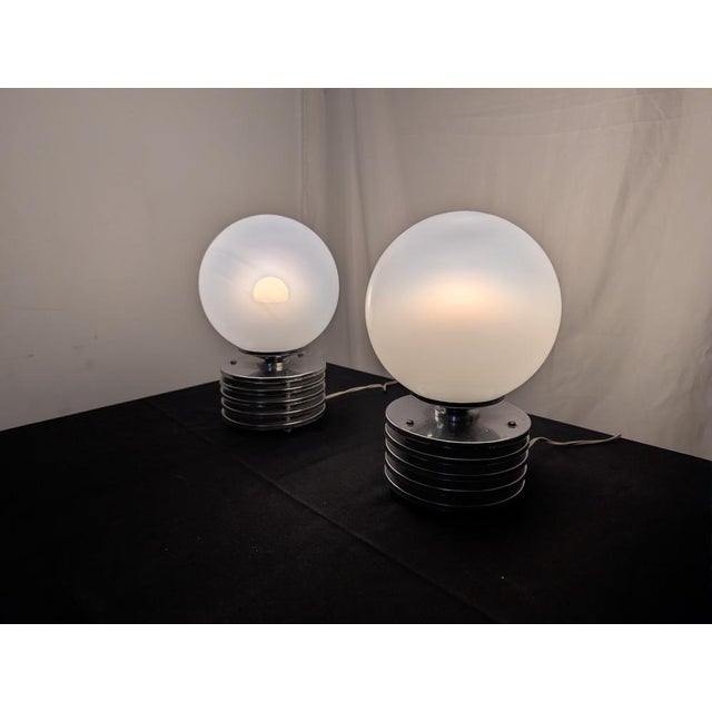 Metal Vintage Space Age Table Lamps, 1970s, Set of 2 For Sale - Image 7 of 8