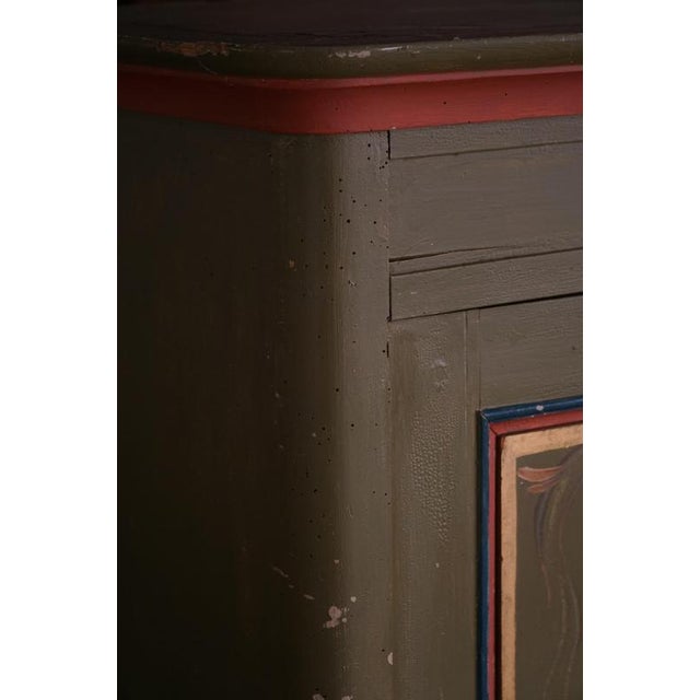 Antique Danish Painted Cabinet with Floral Motifs, 1800s For Sale - Image 11 of 18
