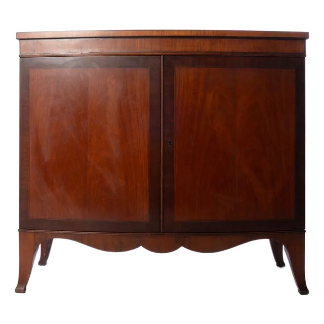 Bowfront Mahogany Cabinet For Sale