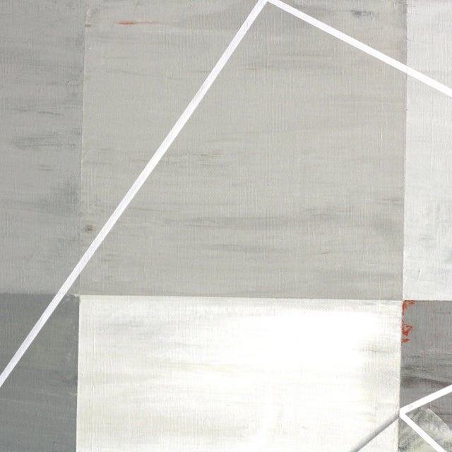 Abstract Landscape Painting - Archipelago - Original Contemporary Abstract Geometric Painting on Canvas by Heny Steinberg For Sale - Image 4 of 7