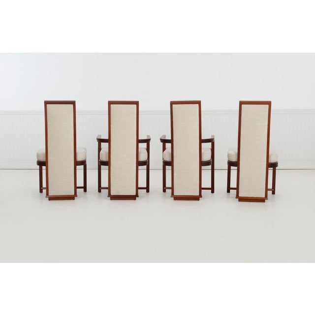 Brown 1950s Frank Lloyd Wright for Henredon Set of Twelve Taliesin Dining Chairs For Sale - Image 8 of 18