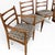 Vintage Ladder-Back Dining Chairs with Floral Tapestry Upholstery & Timber Frames, Set of 5 For Sale - Image 4 of 7