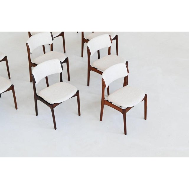 Vintage OD 49 Dining Chairs in Rosewood by Erik Buch for O.D. Mobler, 1960, Set of 10 For Sale - Image 9 of 18