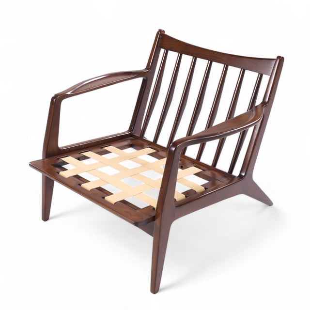 Lawrence Peabody Mid Century Walnut Lounge Chairs - Pair For Sale - Image 12 of 12