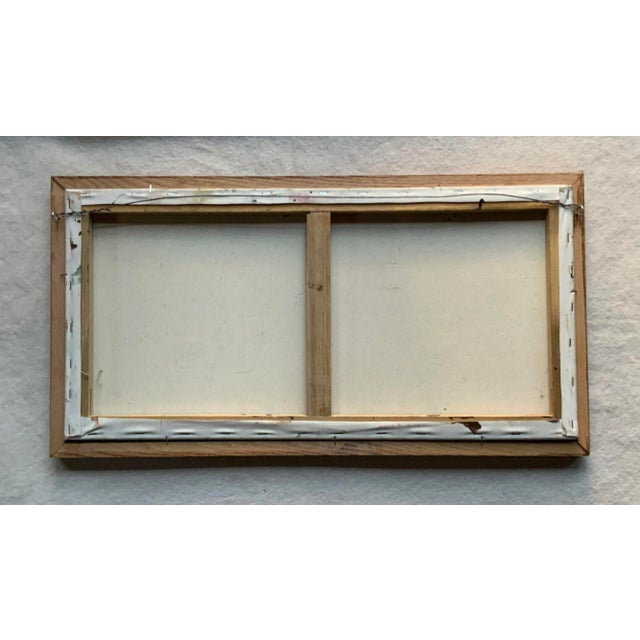 Black 1980s Outsider Art: Framed Oil Painting For Sale - Image 8 of 10