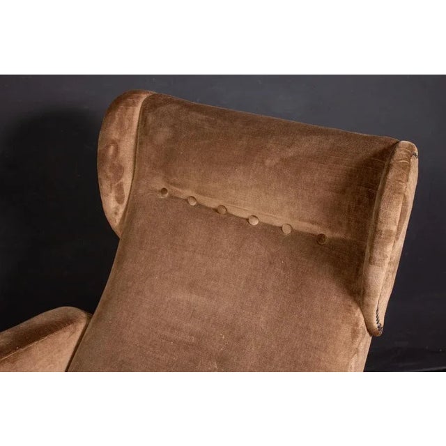 Mid-Century Italian Reclinable Lounge Chair or Armchair, 1950 For Sale - Image 6 of 9