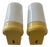 Model 6070 Wall Lights in Yellow Porcelain and Opaline Glass by Sigvard Bernadotte for Ifö, 1960s, Set of 2 For Sale