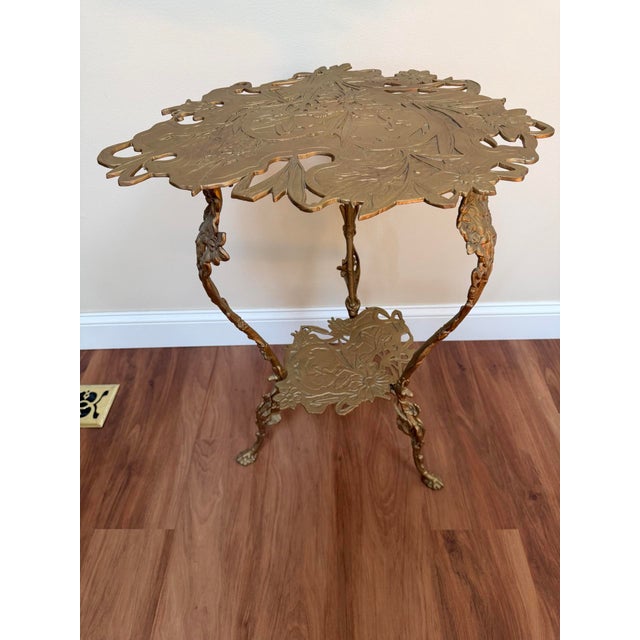 Vintage Art Nouveau Swan Pedestal Side Table Plant Stand For Sale - Image 15 of 16