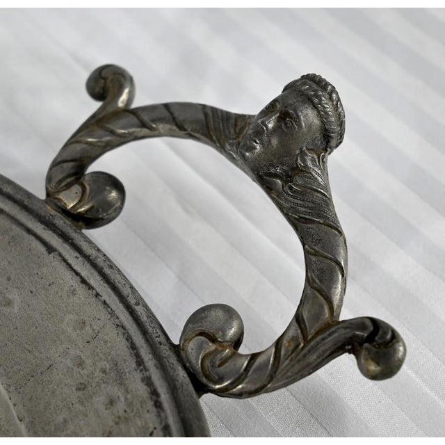 Early 20th Century Tureen and Tray in Fine Pewter by L. Houzeaux, 1930s, Set of 2 For Sale - Image 17 of 18