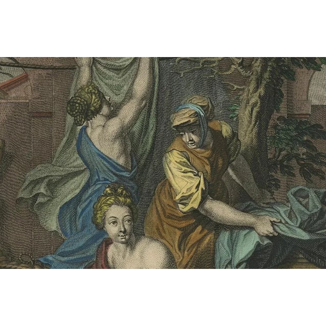 After Picart, Bathsheba in the Bath Scene, Engraving, 1730 For Sale - Image 4 of 10