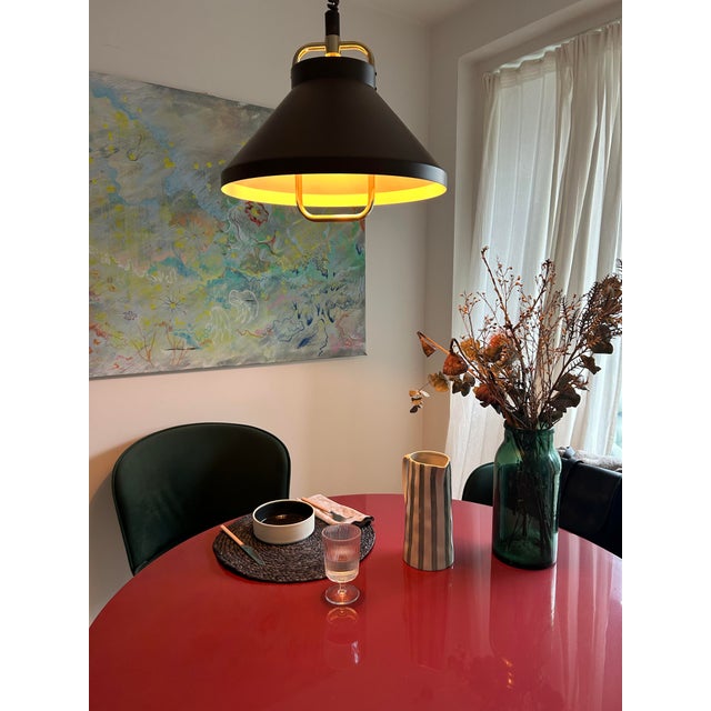 A rare find — this Tarok pendant lamp by Jo Hammerborg for Fog & Mørup features a fully functional rise-and-fall...